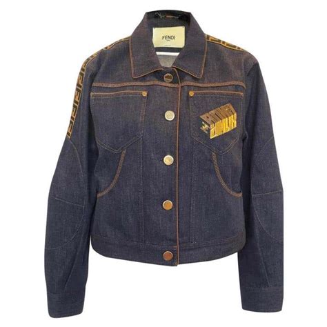 fendi blazer womens|fendi denim jacket women's.